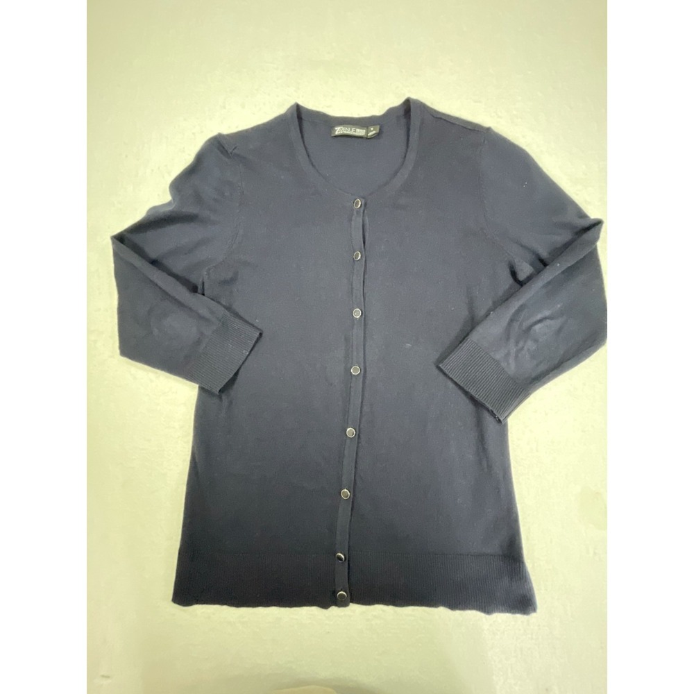 7th Avenue Design Studio New York & Company Cardigan Sweater Womens Medium Blue